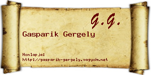 Gasparik Gergely névjegykártya